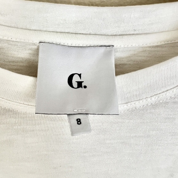 New GWYN Christopher Puff Sleeve Poplin T Shirt in Ivory White - Picture 10 of 14